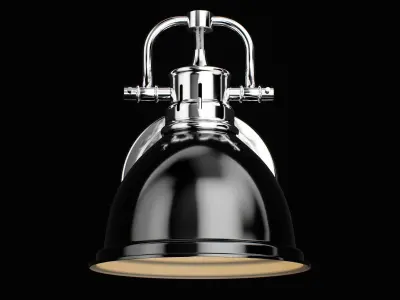 Golden Lighting 3602 BA1 Chrome Black 3D model
