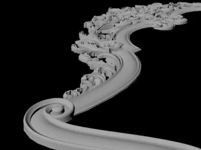 bed headboard 3D model