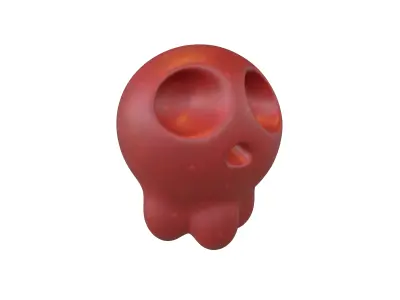 Cartoon Skull v1 004 Low-poly 3D model