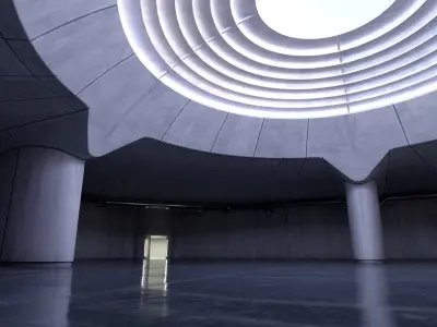  2 Futuristic Interiors Set 