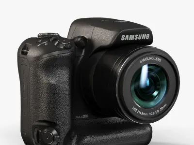 Samsung WB2200F bridge digital camera Low-poly 3D model