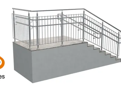 Stairs railing  3D model