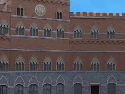 Renaissance Courtyard in multiple formats 3D model