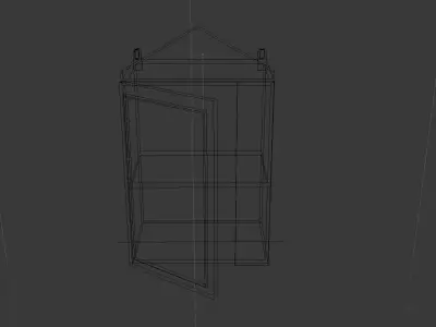 Closet box with handle Low-poly 3D model