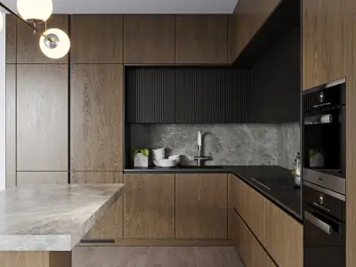 Modern kitchen 9 3D model