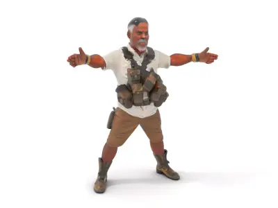 Explorer Adventurer model pack Low-poly 3D model