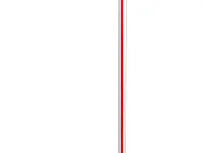 Bendy Plastic Drinking Straw Striped 3D model