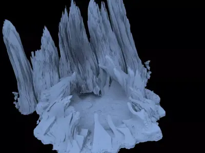 Planet Cliff Crater 3D model