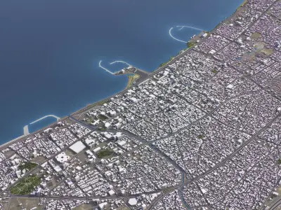 Bandar Abbas - 3D City Model Low-poly 3D model