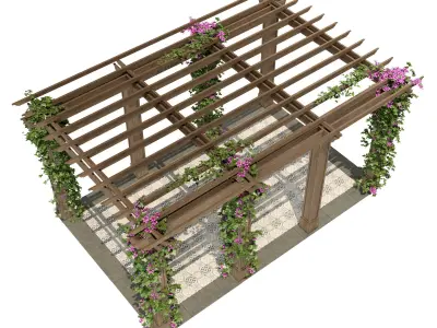 Pergola design plans 3D model