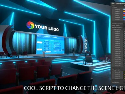 3D Showroom Level Kit Vol 17 Low-poly 3D model