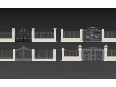 Wrought Iron Gate 3D model