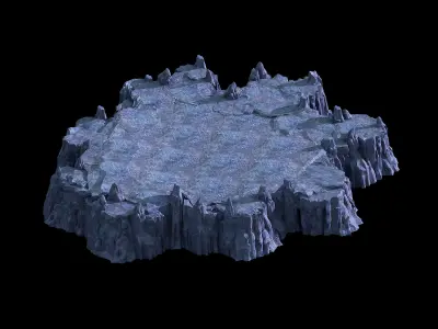 3D map with - Stones 05 3D model