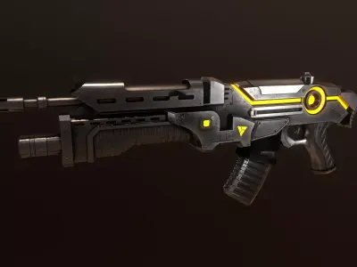 Sci-Fi  Energy Weapon Low-poly 3D model purchase