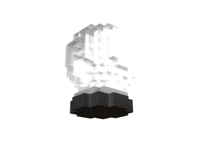 Voxel Crystal Ball V1 001 Low-poly 3D model