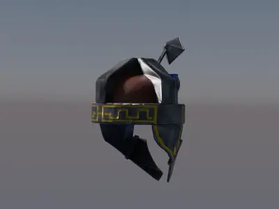 Dwarven Helmet with mana-light Free 3D model