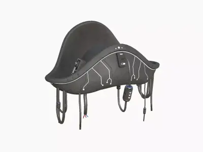 Cyberpunk Pirate Hat A08 - Character Design Low-poly 3D model