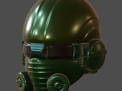 Helmet plastic mask protection  Low-poly 3D model Low-poly 3D model get