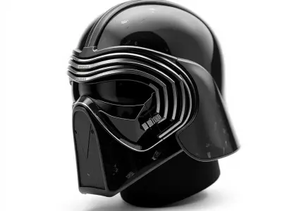 Sleek Black Helmet model pack Low-poly 3D model