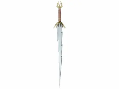 Lightning sword Low-poly 3D model