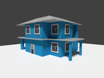 Low Poly House Low-poly 3D model purchase