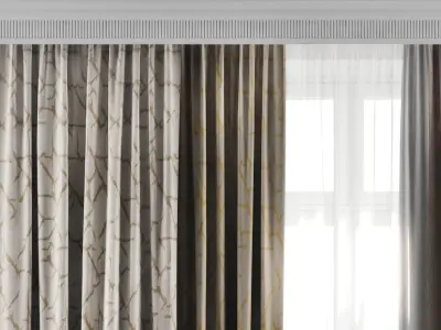Curtain Set 16 3D model