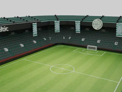 Celtic Football Stadium Low-poly 3D model