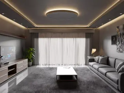 Living Room Apartments Interior 3D model