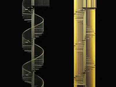 Spiral stairs 3D model