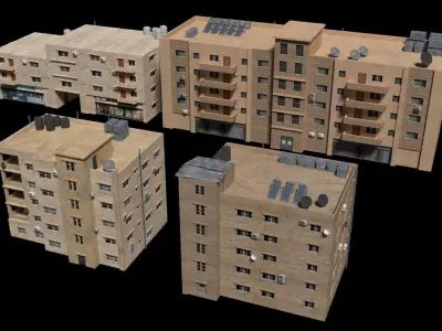 middle east buildings 5 3D model