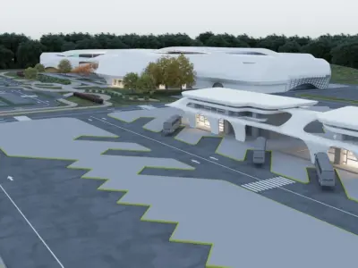 Bus station 3D model 5
