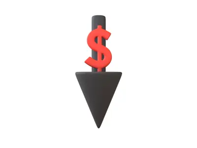 Price Down Symbol V2 003 Low-poly 3D model