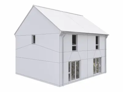 Neighborhood Houses P16 Low-poly 3D model