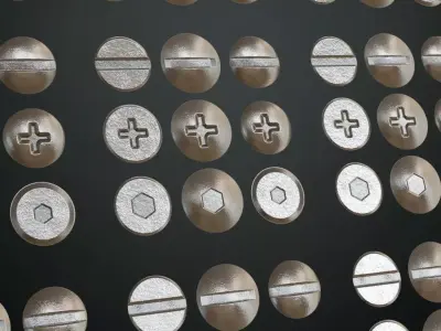 Screw Bundle PBR Seamless Texture