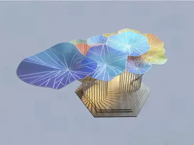 steel structure landscape 3D model