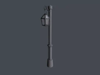 Lamp Model street Low-poly 3D model