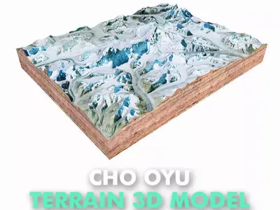 Cho Oyu Mountain Nepal China 3D model