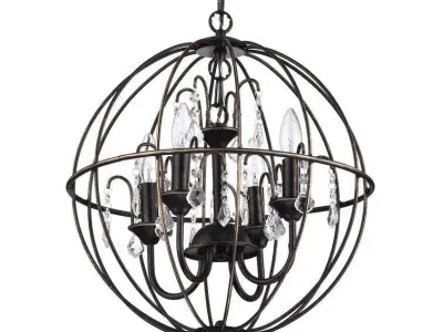 Leung 4-Light Candle Style Globe Chandelier 3D model