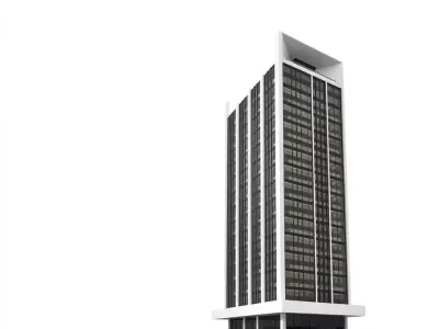 Modern Glass Building model pack Low-poly 3D model