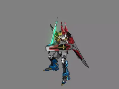 Attacker Gundam 5 A 3D model