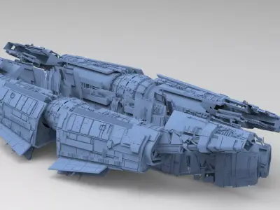 Alien Ship ruin Kit 1 3D model