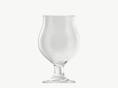 Beer glass with foam 07 3D model