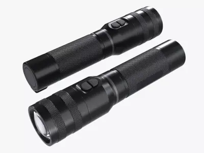 LED flashlight rechargeable 01 3D model