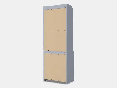 HAUGA High cabinet with 2 doors 1 Low-poly 3D model