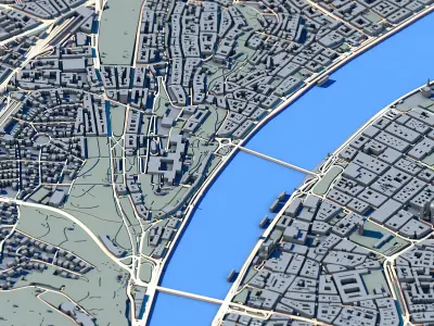 Budapest Cityscape Hungary Capital Architecture 3D model