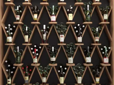 Alcoholic showcase 5 3D model