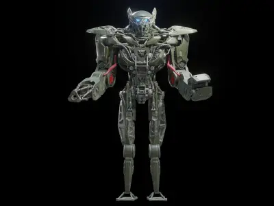 3D model Photorealistic Robot Soldier Character blender  3D model
