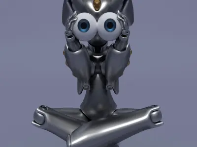 Rigged Robot Alexa 3D model