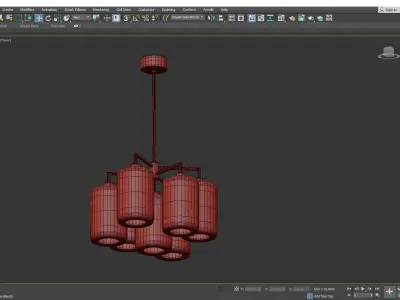 LOUISE ROUND CHANDELIER Low-poly 3D model