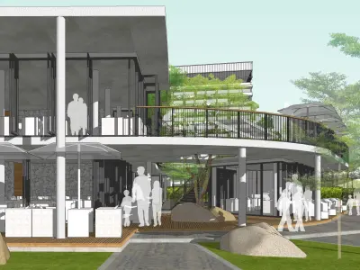 BEACH FRONT RESTAURANT SKP ver2015 3D model